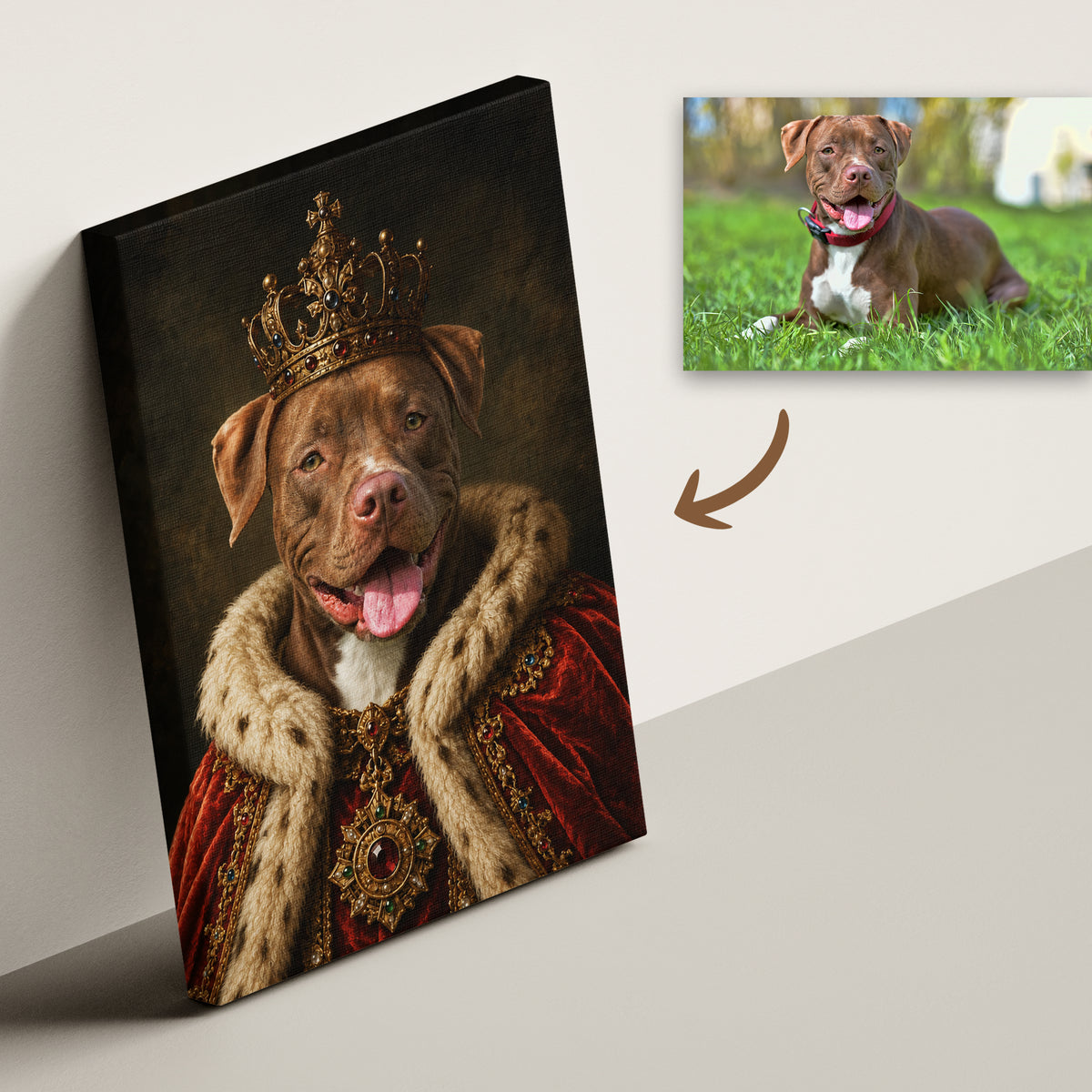 The King - Royal Pet Portrait (Canvas)